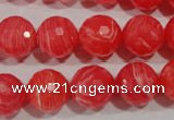 CRC515 15.5 inches 14mm faceted round synthetic rhodochrosite beads