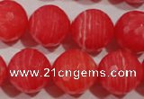 CRC517 15.5 inches 18mm faceted round synthetic rhodochrosite beads