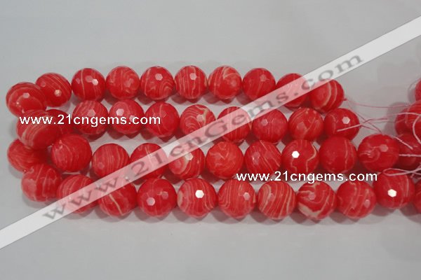 CRC518 15.5 inches 20mm faceted round synthetic rhodochrosite beads