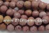 CRC58 15.5 inches 8mm faceted round rhodochrosite gemstone beads