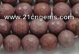 CRC60 15.5 inches 12mm faceted round rhodochrosite gemstone beads