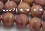 CRC62 15.5 inches 16mm faceted round rhodochrosite gemstone beads