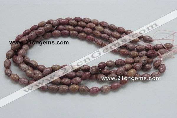 CRC65 15.5 inches 8*12mm rice rhodochrosite gemstone beads