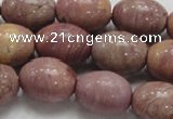 CRC68 15.5 inches 15*20mm rice rhodochrosite gemstone beads