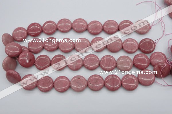 CRC693 15.5 inches 20mm flat round rhodochrosite beads wholesale