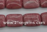 CRC701 15.5 inches 15*20mm rectangle rhodochrosite beads wholesale