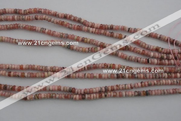 CRC750 15.5 inches 2.5*4mm rondelle rhodochrosite beads wholesale