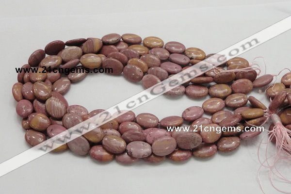 CRC77 15.5 inches 12*18mm oval rhodochrosite gemstone beads