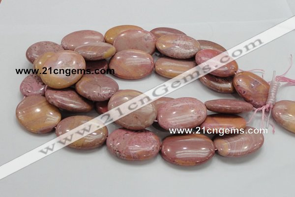 CRC79 15.5 inches 30*40mm oval rhodochrosite gemstone beads