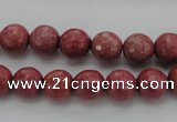 CRC803 15.5 inches 10mm faceted round Brazilian rhodochrosite beads