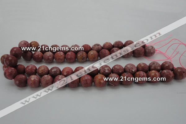 CRC804 15.5 inches 12mm faceted round Brazilian rhodochrosite beads