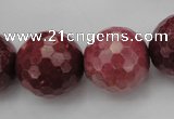 CRC808 15.5 inches 20mm faceted round Brazilian rhodochrosite beads