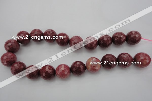 CRC808 15.5 inches 20mm faceted round Brazilian rhodochrosite beads