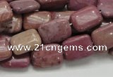 CRC81 15.5 inches 10*14mm rectangle rhodochrosite gemstone beads