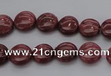 CRC813 15.5 inches 10mm flat round Brazilian rhodochrosite beads