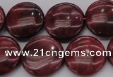 CRC819 15.5 inches 25mm flat round Brazilian rhodochrosite beads