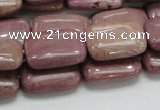 CRC82 15.5 inches 13*18mm rectangle rhodochrosite gemstone beads