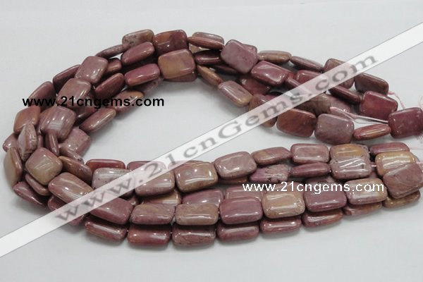 CRC82 15.5 inches 13*18mm rectangle rhodochrosite gemstone beads