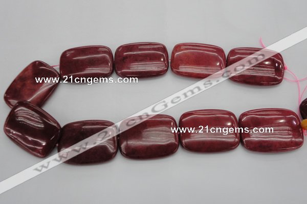 CRC827 15.5 inches 30*40mm rectangle Brazilian rhodochrosite beads