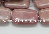 CRC83 15.5 inches 22*30mm rectangle rhodochrosite gemstone beads