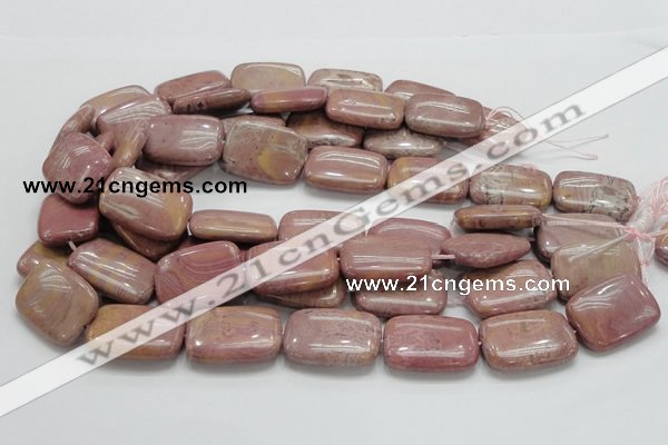 CRC83 15.5 inches 22*30mm rectangle rhodochrosite gemstone beads