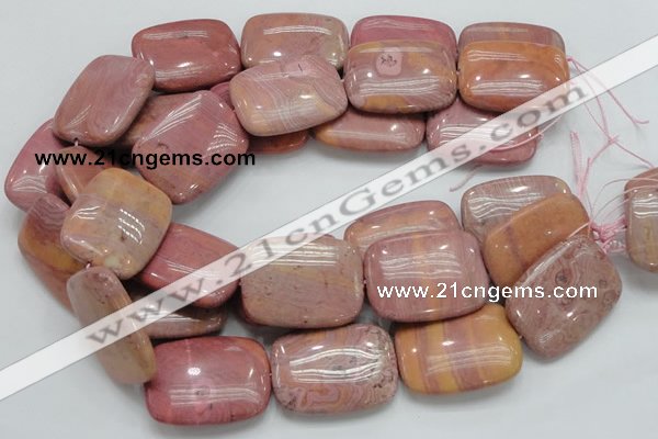 CRC84 15.5 inches 30*40mm rectangle rhodochrosite gemstone beads