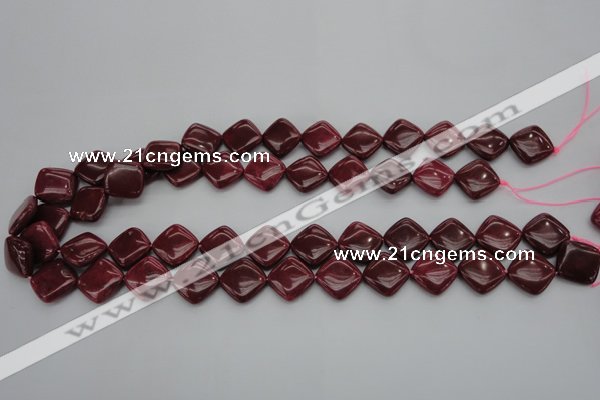 CRC841 15.5 inches 14*14mm diamond Brazilian rhodochrosite beads