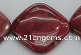 CRC843 15.5 inches 40*40mm diamond Brazilian rhodochrosite beads