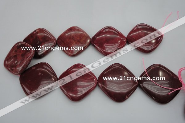 CRC843 15.5 inches 40*40mm diamond Brazilian rhodochrosite beads