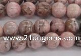 CRC903 15.5 inches 8mm round natural rhodochrosite beads