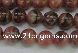 CRC915 15.5 inches 8mm round natural rhodochrosite beads