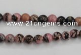 CRD01 15.5 inches 6mm round natural rhodonite gemstone beads