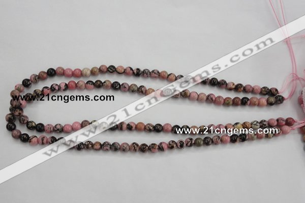 CRD01 15.5 inches 6mm round natural rhodonite gemstone beads