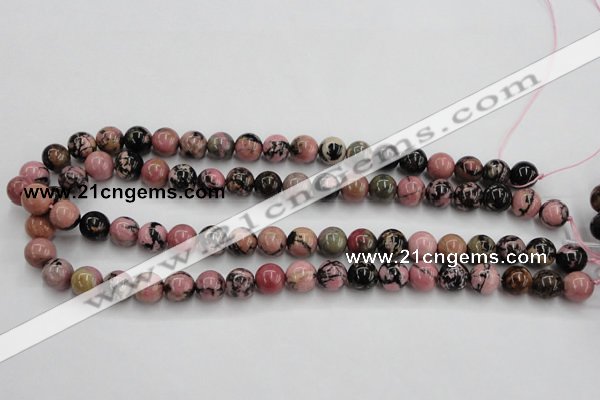 CRD03 15.5 inches 10mm round natural rhodonite gemstone beads