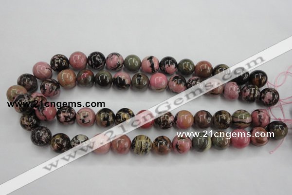 CRD04 15.5 inches 12mm round natural rhodonite gemstone beads