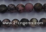 CRD24 15.5 inches 6mm round matte rhodonite beads wholesale