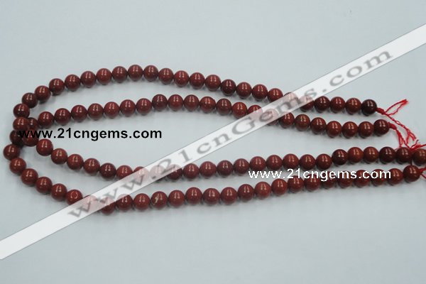 CRE01 16 inches 8mm round natural red jasper beads wholesale