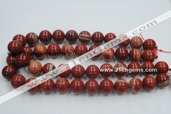 CRE03 16 inches 18mm round natural red jasper beads wholesale