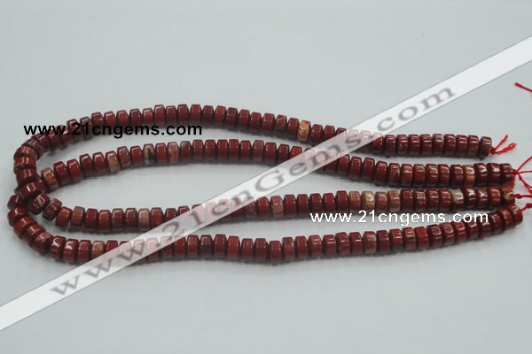 CRE05 16 inches 5*8mm rondelle natural red jasper beads wholesale