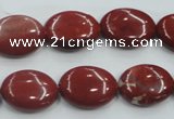 CRE11 16 inches 13*18mm oval natural red jasper beads wholesale