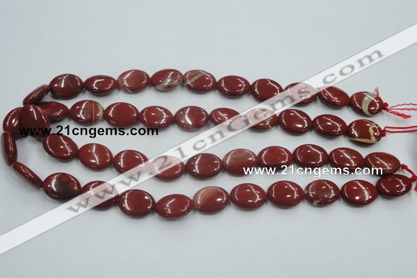 CRE11 16 inches 13*18mm oval natural red jasper beads wholesale