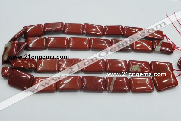 CRE17 16 inches 18*25mm rectangle natural red jasper beads wholesale