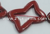 CRE23 16 inches 30*40mm bowknot natural red jasper beads wholesale