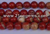 CRE300 15.5 inches 4mm round red jasper beads wholesale