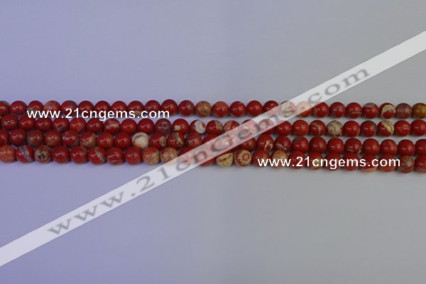 CRE300 15.5 inches 4mm round red jasper beads wholesale