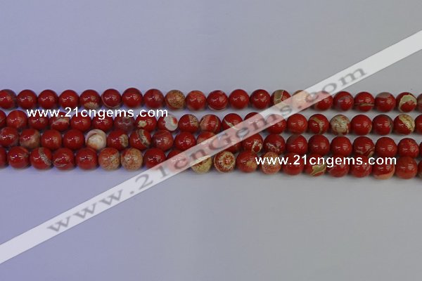 CRE302 15.5 inches 8mm round red jasper beads wholesale