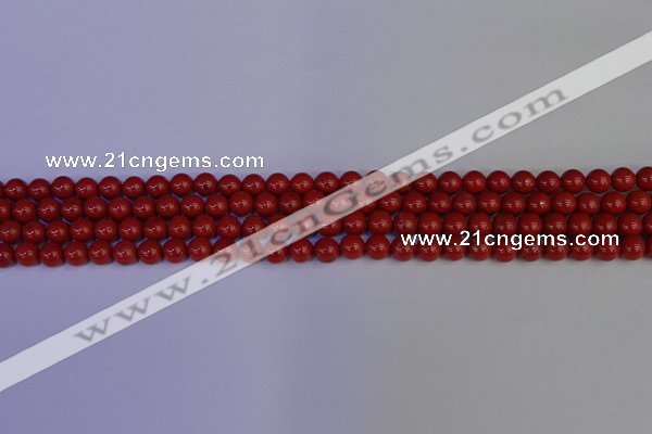 CRE320 15.5 inches 4mm round red jasper beads wholesale