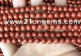 CRE351 15.5 inches 6mm round red jasper beads wholesale