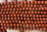 CRE384 15 inches 6mm faceted round red jasper beads wholesale