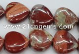 CRE42 15.5 inches 20*20mm heart red jasper beads wholesale